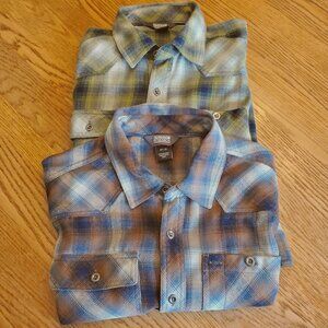 Outdoor Research Bundle Men's Plaid Shirts Size M Long Sleeves.